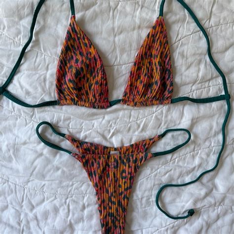 Indah Swim Indah Colorful Striped Bikini Set Poshmark