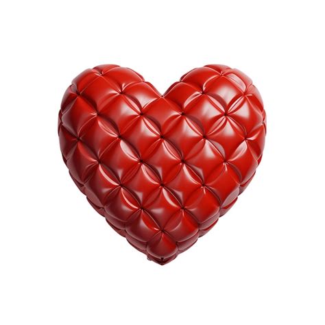 Premium Psd D Red Heart Isolated On Transparent Png Background