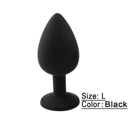 Black L cm Bouchon Anal en Silicone souple unisexe tailles différentes jouets adultes pour