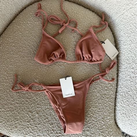 Tropic Of C Swim Nwt Tropic Of C Equator Bikini In Blush Eco Terry Poshmark