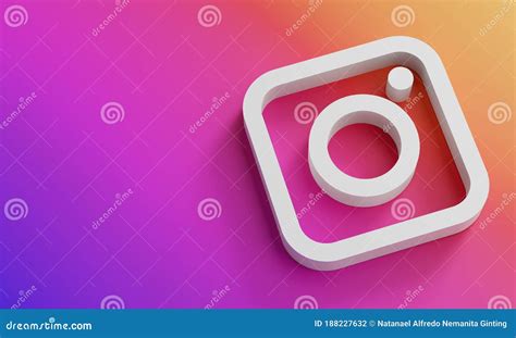 instagram logo minimal simple design template copy space  editorial