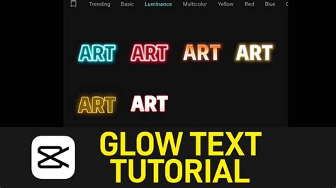 How To Make Glowing Text Effect In Capcut Video Editor 1 MIN YouTube