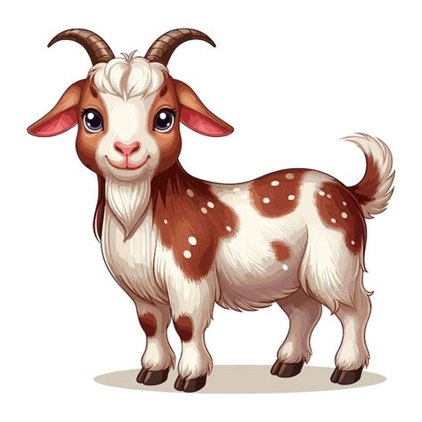 Premium Vector Cute Goat Vector Cartoon Illustration