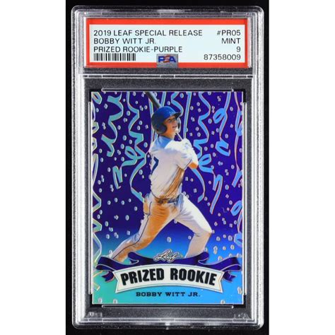 Bobby Witt Jr 2019 Leaf Metal Special Release Prized Rookie Rainbow