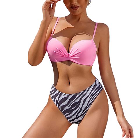 Qipopiq Two Piece Swimsuits For Women New Swimwear Sexy Casual Bikini Set Printed Swimsuit