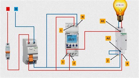 Connection Diagram Of Schneider Ict Single Phase Contactor With Timer Youtube