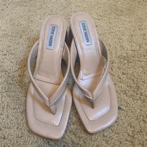 Steve Madden Nude Short Heels Worn Twice Great Depop