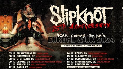 Slipknot Announce 2024 EUROPE AND UK Tour Dates YouTube