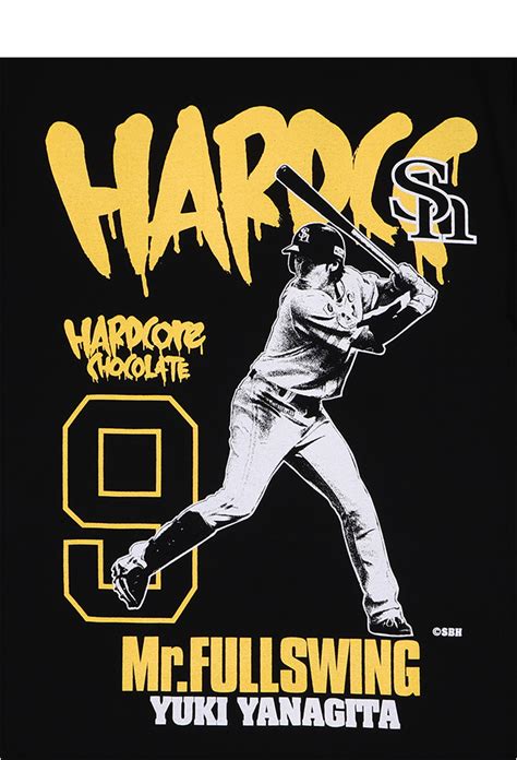 ハードコアチョコレート HARDCORE CHOCOLATE 福岡ソフトバンクホークス 柳田悠岐 9 ブラック SS TEE T 2092KK BK Tシャツ 半袖 カットソー