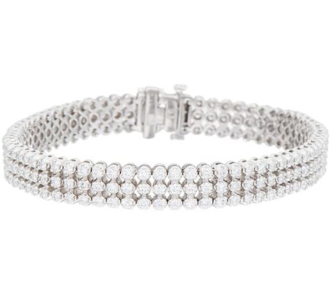 Smjewels 4 60 Cttw Triple Row D VVS1 Diamond Tennis Bracelet In 14K