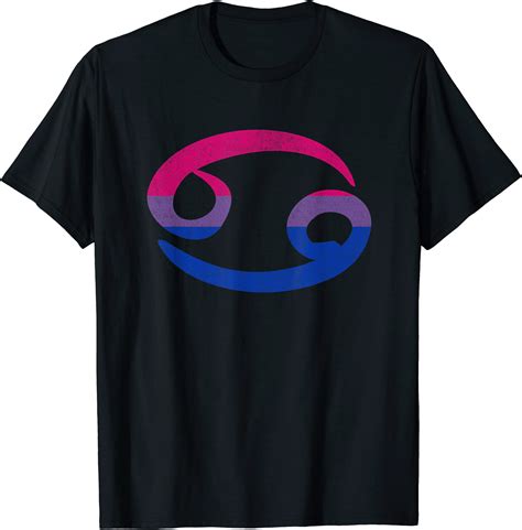 Bisexual Pride Flag Cancer Zodiac Sign T Shirt Men Buy T Shirt Designs