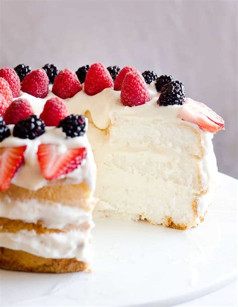 Light Berry Angel Food Cake Minute Dessert