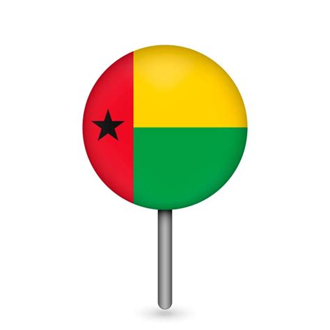 Premium Vector Map Pointer With Contry Guineabissau Guineabissau Flag Vector Illustration