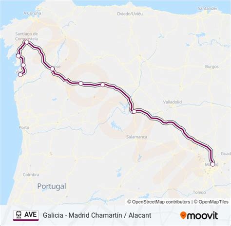 Línea ave horarios paradas y mapas Estación de Tren Vigo Urzaiz