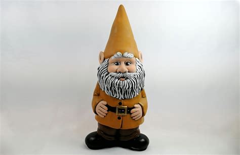 Classic Ceramic Garden Gnome Inches Hand Painted Lawn Or Garden