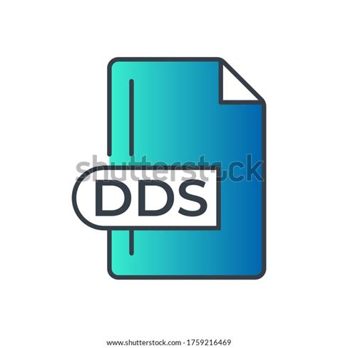 Dds File Format Icon Dds Extension Stock Vector Royalty Free