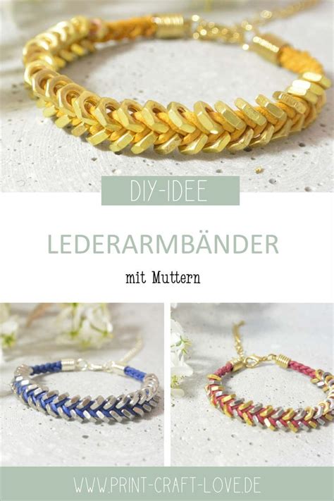 DIY Lederarmbänder mit Muttern ARD Buffet PRINT CRAFT LOVE Rope