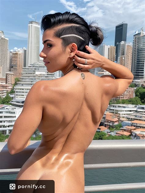 Milf Muscular Fit Black Hair Medium Tits Cum Covered Smile Mohawk Shaved Mm Lens Cityscape