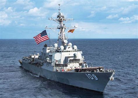 Sailors Aboard The Arleigh Burke Class Guided Missile Destroyer Uss