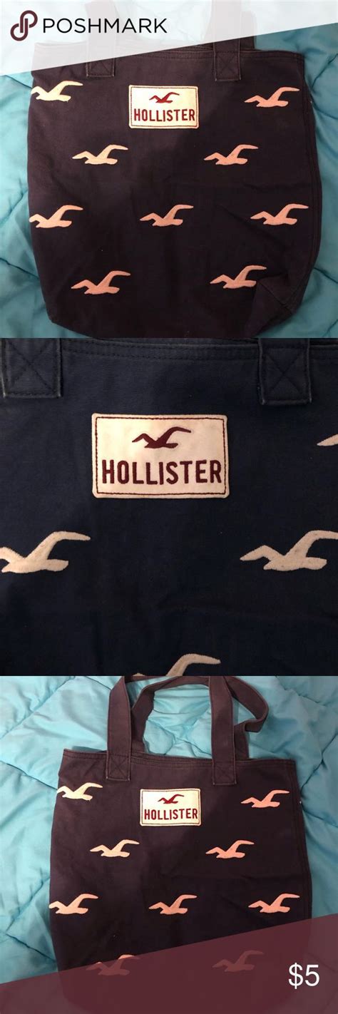 Hollister Bag - White and Dark Blue | Hollister bags, White bag, Bags