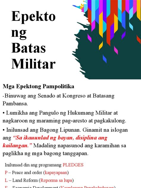 Epekto NG Batas Militar | PDF