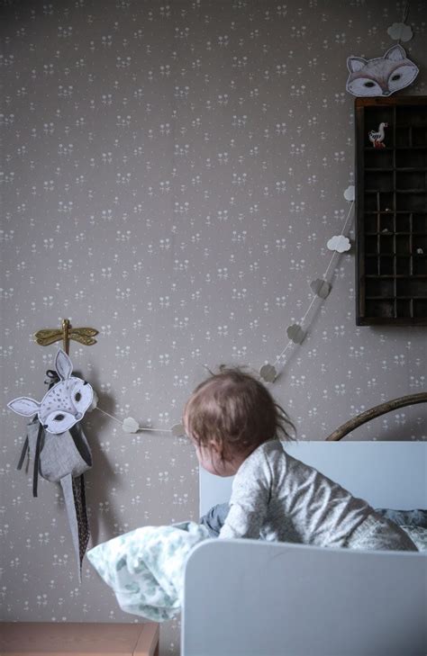 Papel Pintado Infantil Florecitas Nude El Taller De Carola