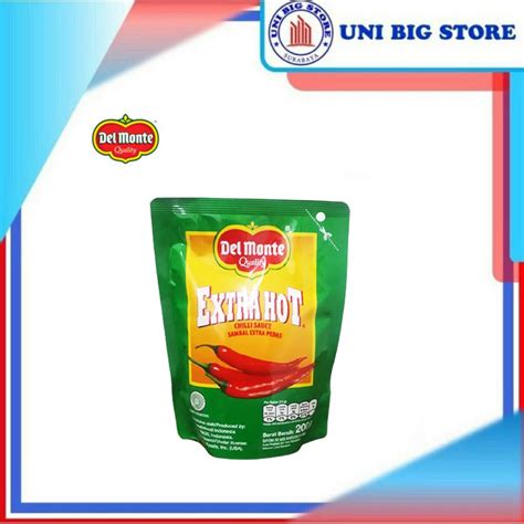 Jual Delmonte Sauce Extra Hot Chilli Pouch Gr Saus Lombok Pedas Shopee Indonesia