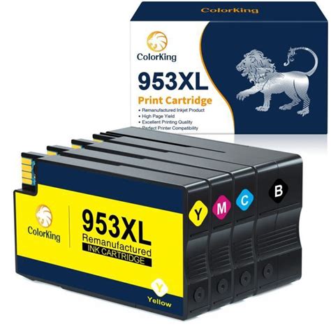 Colorking 4 Cartouche Dencre Compatible Pour Hp 953 Xl 953xl Avec Hp Officejet Pro 7720 7730