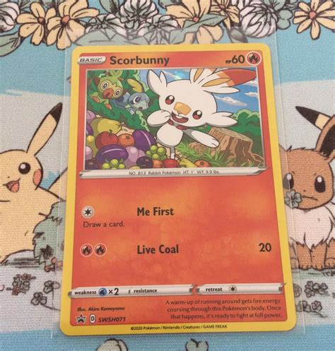 Mavin Scorbunny SWSH071 Pokemon Trading Card Promo Holo 2020 TCG