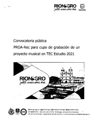 Completable En línea rionegro gov Documento convocatoria PROA rec Fax