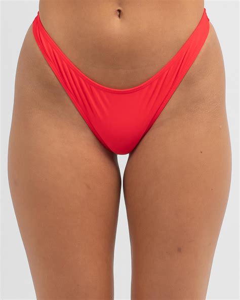 Shop Topanga South Beach G String Bikini Bottom In Neon Red Fast