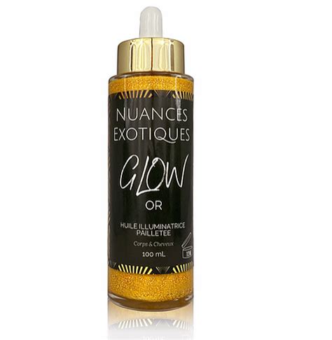 GLOW OR huile pailletée bio de Nuances Exotiques Kanel Aura