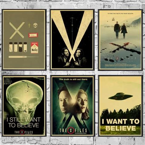 Movie Poster The X Files Posters Wall Stickers Vintage Poster Prints High Quality For Living ...