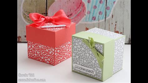 Anleitung Box Mit Deckel 6x6x6 Cm Stampin Up YouTube