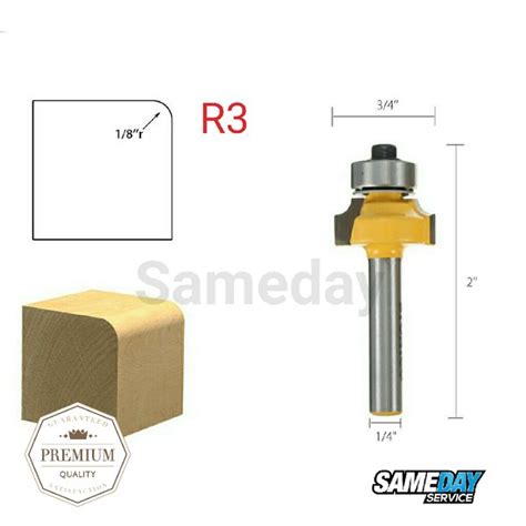 Jual Mata Profil Sudut Round Over Router Bit R3 Flush Trimmer HPL Di