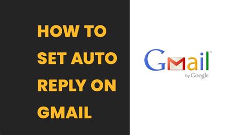 How To Setup A Gmail Auto Reply Message Easy Method Youtube