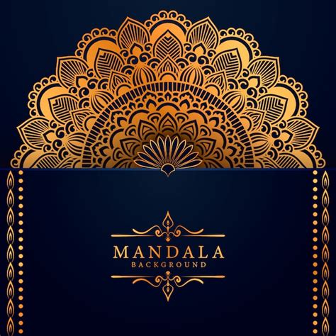 Fondo De Mandala De Lujo Con Estilo Arabesco Dorado Estilo Oriental