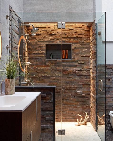 Stone Wall Shower Ideas Design Corral