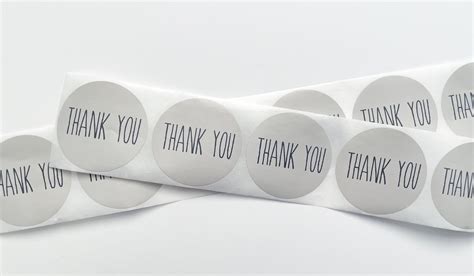 Thank You Stickers, Small Business Thank You Circle Sticker, Round ...