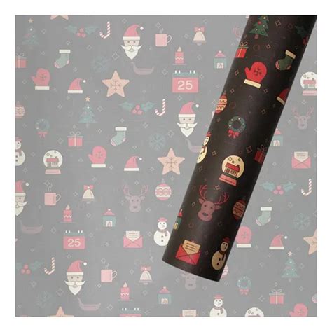 Papel Para Embrulhar Presentes - 5 Unidades De Papel Para Embrulhar 19 Presentes De Natal &ag | MercadoLivre