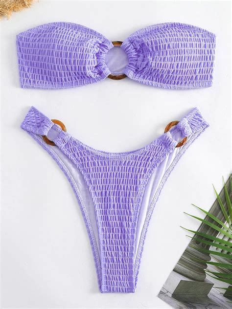 Xunyu Bikini Set Bandage Solid Brazilian Swimwear Two Pieces Swimsuit