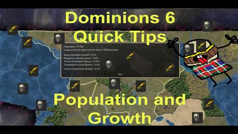 Dominions Quick Tips Population And Growth Youtube