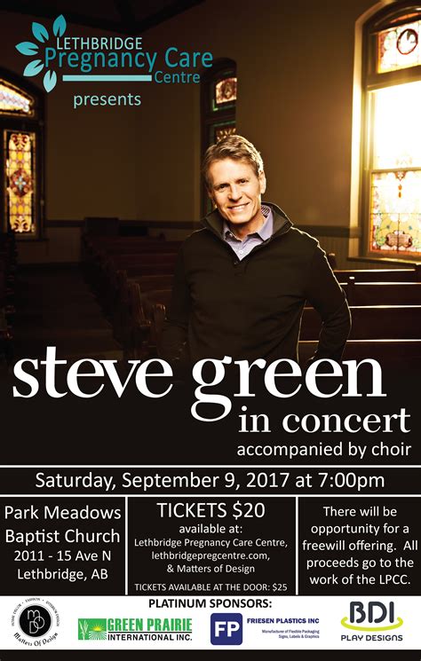 Steve Green In Concert - Lethbridge Pregnancy Care Centre