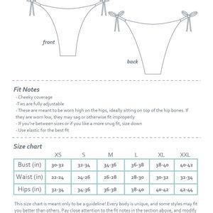 DIY Reversible String Tie Kit Bikini Bottoms PDF Sewing Pattern Etsy