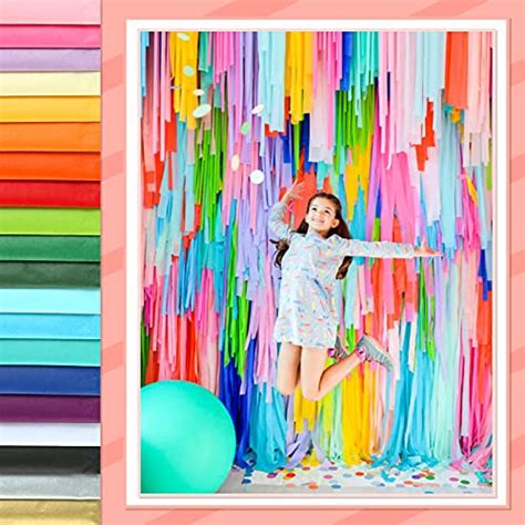 Naler 20 Colors 14x20 Tissue Paper Bulk Rainbow Color T Wrapping