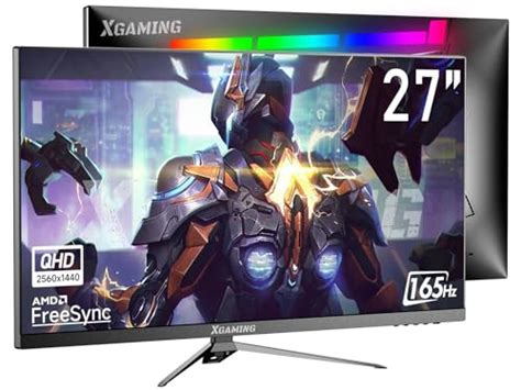 XGaming 27 inch Gaming Monitor, QHD 2560 * 1440p, 144Hz/165Hz 98% sRGB ...
