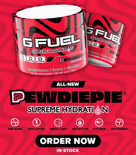 G Fuel 🚀 Level Up Your Hydration Like Pewdiepie 🚀 Milled