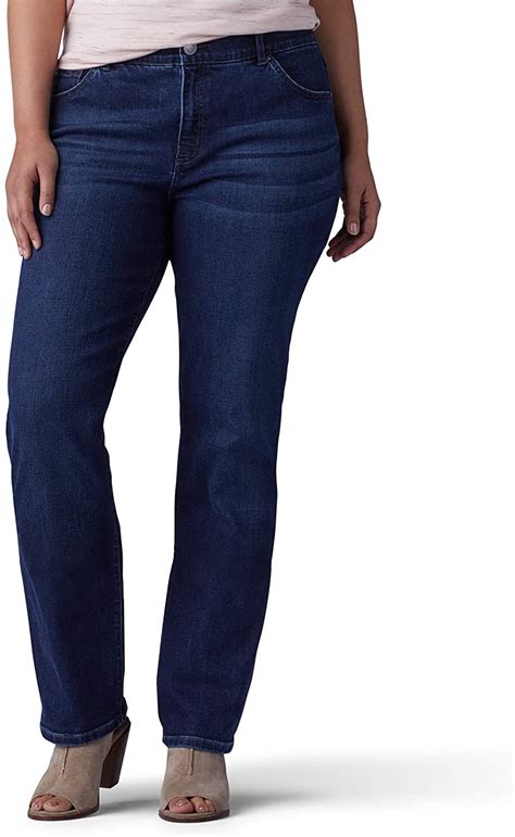 Lee Womens Plus Size Flex Motion Regular Fit Straight Leg Jean Ebay