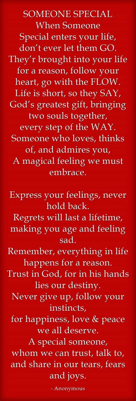 SOMEONE SPECIAL When Someone Special enters your life, in 2024 | Love ...
