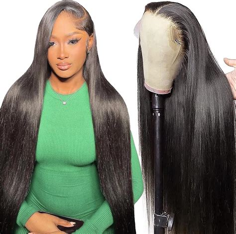 Tunfine Straight Human Hair Wig For Black Women Hd Lace Front Wig Human Hair Glueless Lace Wig